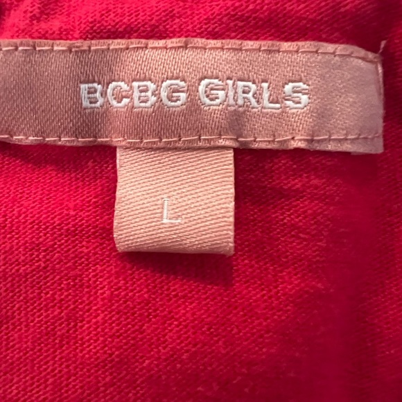 BCBG Girls Pink/Gray/Black Color block & Mesh T-Shirt Dress/size L - Picture 3 of 8